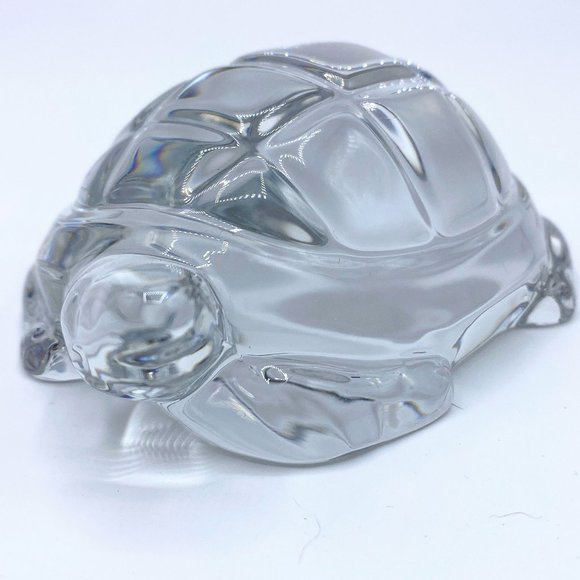 Mid-Century Baccarat Crystal Turtle Paperweight / Figurine